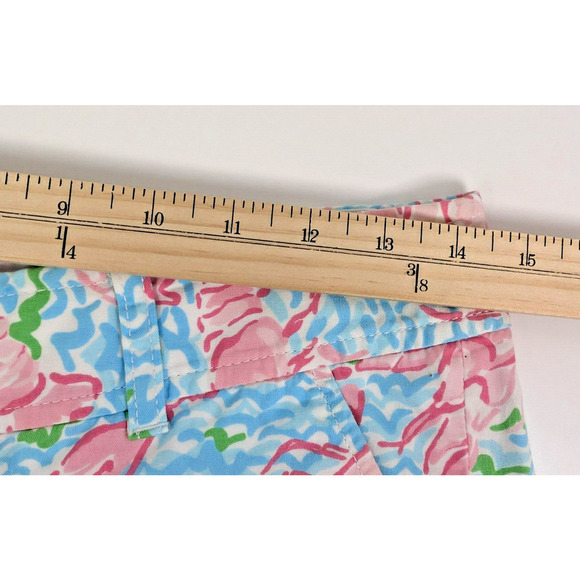 Lilly Pulitzer Callahan Short in Lobstah Roll Size 0 100% Cotton Blue Pink - Picture 7 of 8